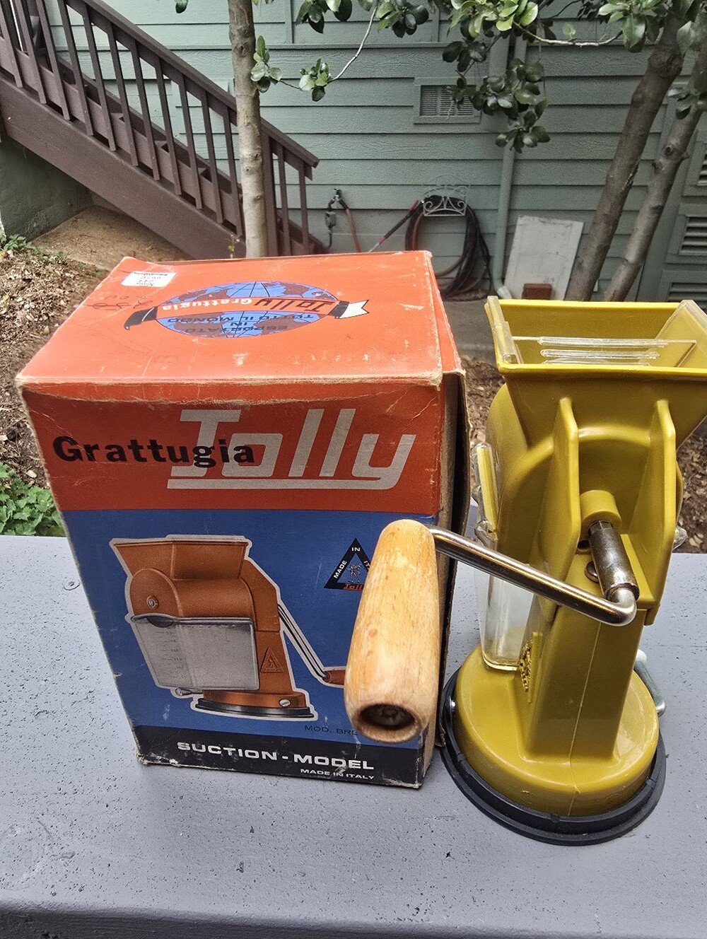 New Old Stock Italian Grattugia Tally Hand Crank Grater